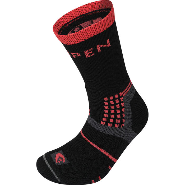 Мужские носки Lorpen T3MWC черно-красные для активного отдыха, туризма и альпинизма, идеальные для путешествий и походов.