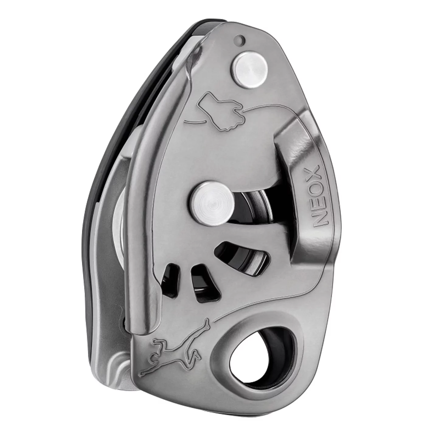 Легкий серый рюкзак Petzl для активного отдыха, идеально подходит для туризма, альпинизма и путешествий.