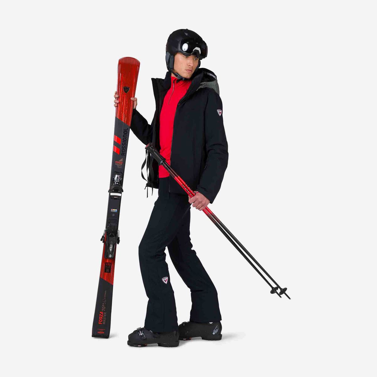 Мужская спортивная куртка Rossignol Origin Soft Shell для активного образа жизни, походов и путешествий, черного цвета, идеальная для занятия альпинизмом и активным отдыхом на природе.