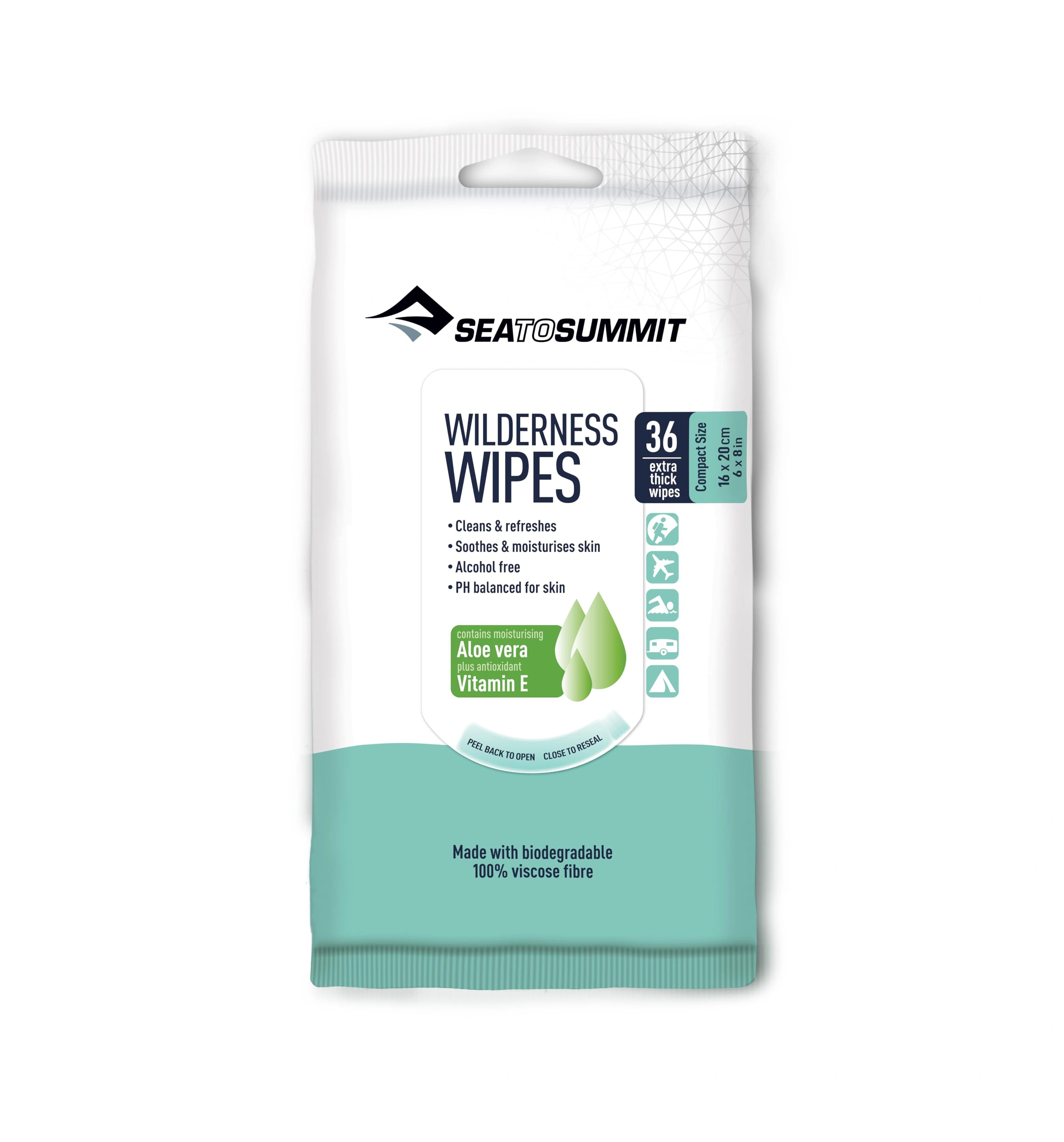 Sea to Summit Wilderness Wipes Compact 36 pack Компактные салфетки Sea to Summit Wilderness Wipes для активного отдыха, путешествий, походов и горного туризма, одежда и обувь для любителей активного образа жизни