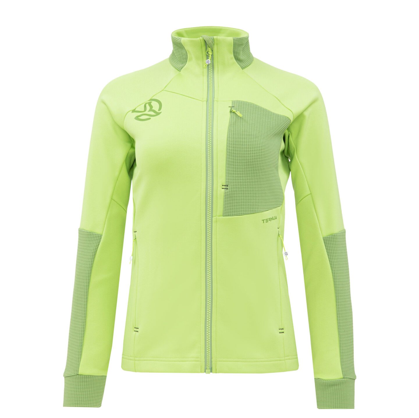 Женская куртка Ternua Kalekkia в цвете глубокого цитруса, идеальная для активного отдыха, туризма и путешествий, сочетает стиль и функциональность для походов и альпинизма.