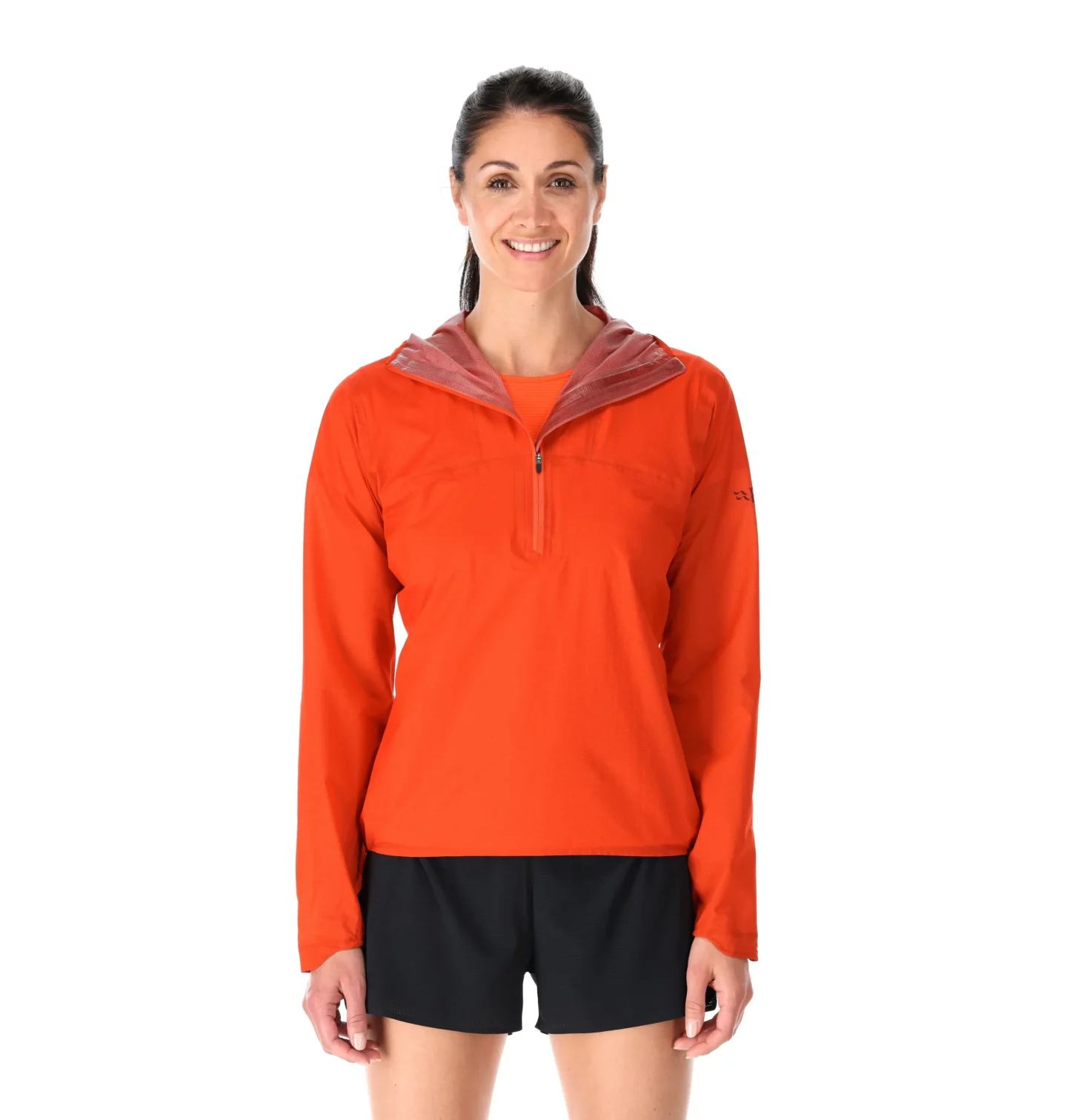 Женская куртка Rab Phantom Pull-On для активного отдыха, походов и путешествий, в ярком красном цвете, идеально подходит для туризма, альпинизма иOutdoor active wear, обувь и снаряжение для активной жизни.