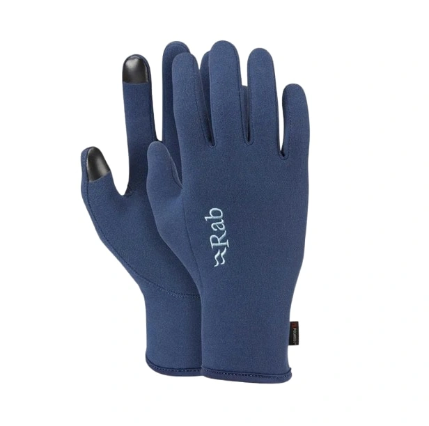 Перчатки Rab Power Stretch Contact глубокий индиго для активного отдыха обувь одежда и снаряжение для туризма альпинизма и путешествий