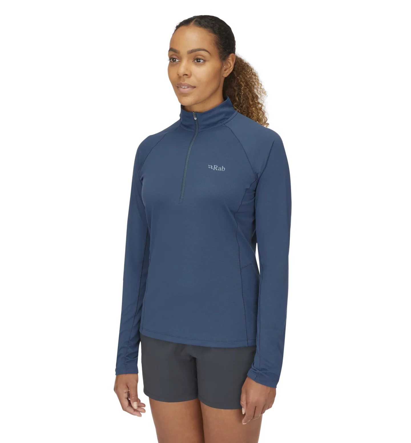 Термофутболка Rab Pulse LS Zip Wmn для активного отдыха, походов, путешествий и спортивной одежды для онлайн магазина спортивных товаров
