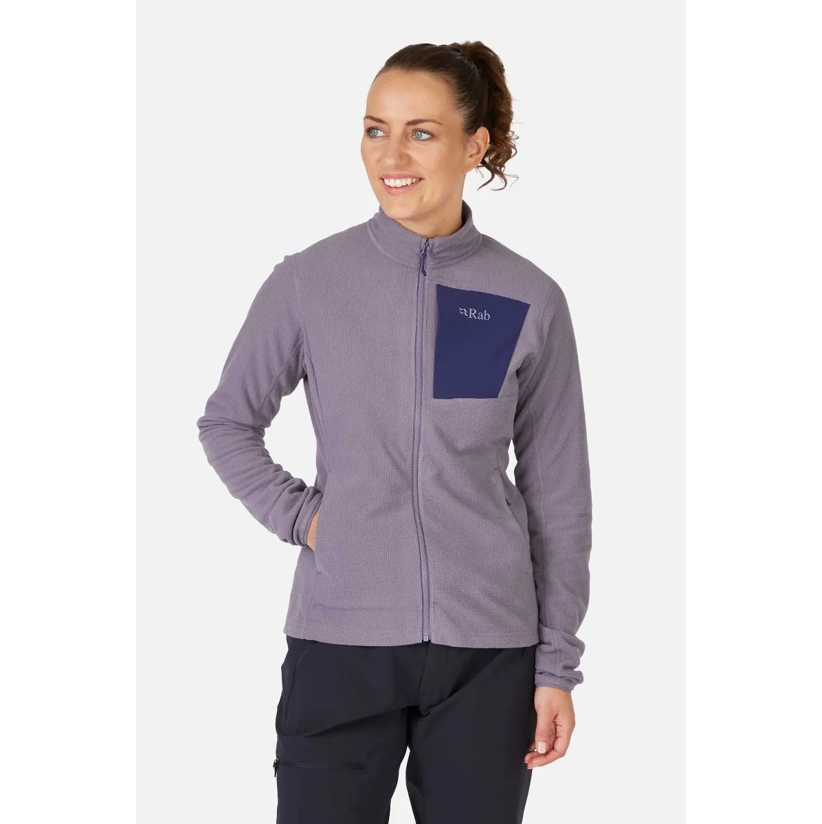 Флисовая куртка Rab Tecton Wmn пурпурный шалфей для активного отдыха, походов и путешествий, одежда и обувь для туризма и альпинизма