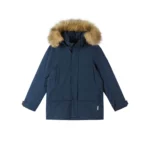 Детский пуховик Reimatec Serkkula JR navy для активного отдыха и путешествий, идеально подходит для занятий спортом, походов и прогулок на свежем воздухе в онлайн-магазине одежды и обуви для активного образа жизни