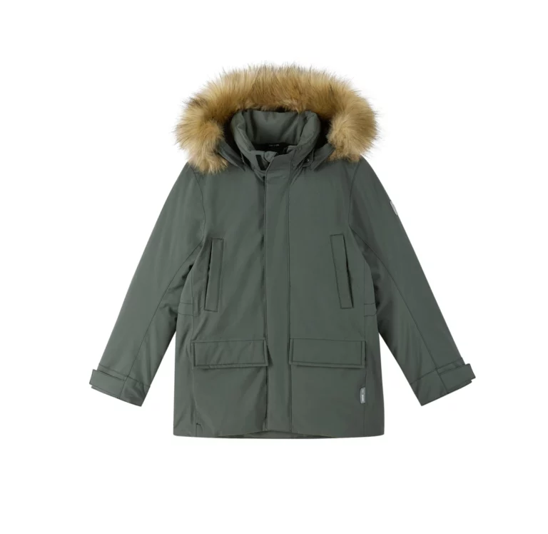 Детский пуховик Reimatec Serkkula JR в цвете thyme green для активного отдыха, путешествий, походов и альпинизма на онлайн-магазине спортивной одежды и обуви