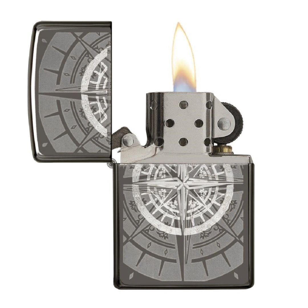 Зажигалка Zippo 150 Zippo Black Ice Compass для активного отдыха походов и путешествий одежда обувь аксессуары для туризма и альпинизма в интернет-магазине