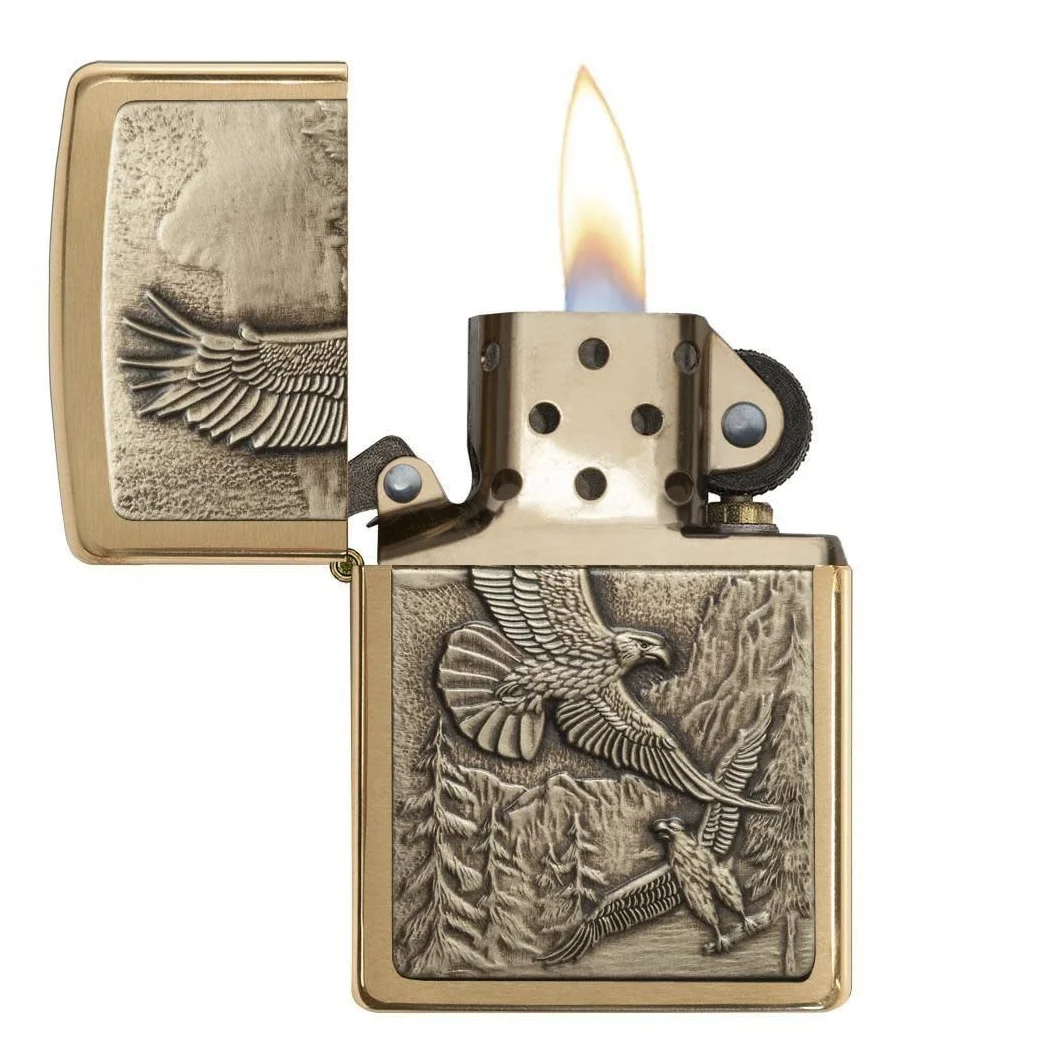 Зажигалка Zippo 204b Where Eagle Dare для активного отдыха, походов и путешествий — аксессуары для туристической одежды и обуви