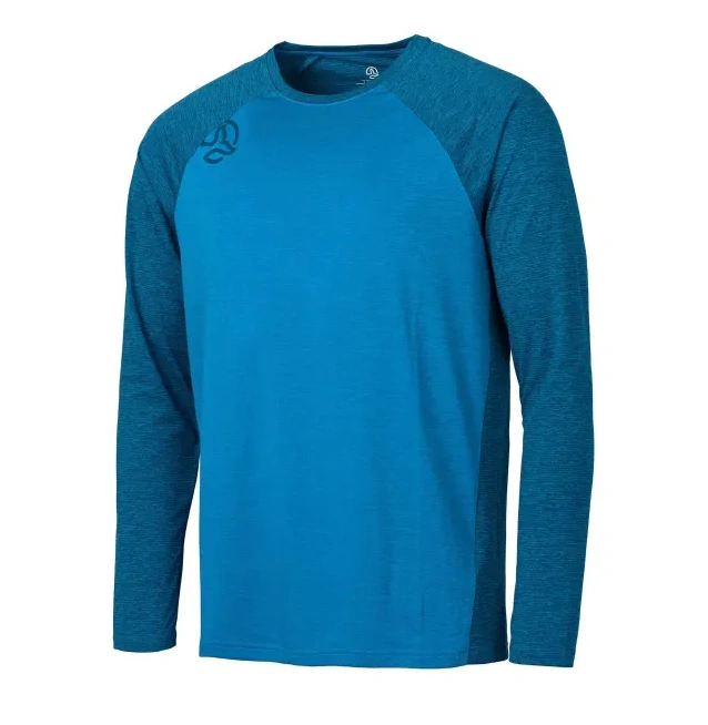 Активная одежда и обувь для туристов и любителей трекинга футболка Ternua Krodi LS Tee Mns в голубом цвете для походов и путешествий в интернет-магазине