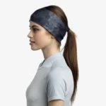 Повязка на лоб Buff Coolnet Wide Bonsy Graphite для активного отдыха, туризма, хайкинга и альпинизма, удобная спортивная одежда и аксессуары для путешествий, обувь и экипировка для активной жизни