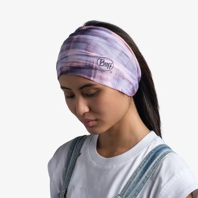 Повязка на лоб Buff Coolnet Wide Seary Purple для активного отдыха походов фитнеса и путешествий Комплектация для туристов и спортсменов