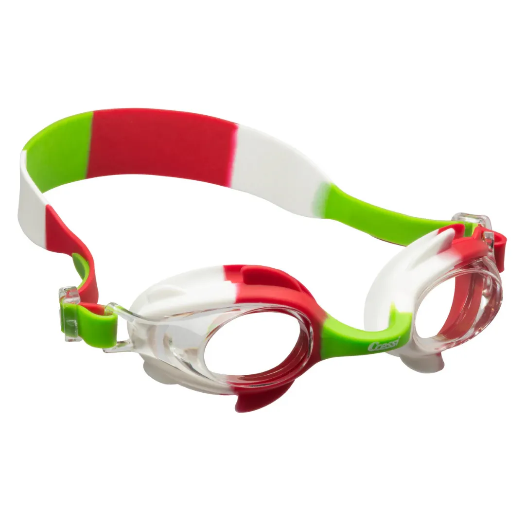 Cressi-Sub Seahorse Kid green white red Детские плавательные очки Cressi-Sub Seahorse с зелено-бело-красным дизайном для активного отдыха, плавания и водных видов спорта на сайте магазина спортивной одежды и обуви для туризма и альпинизма