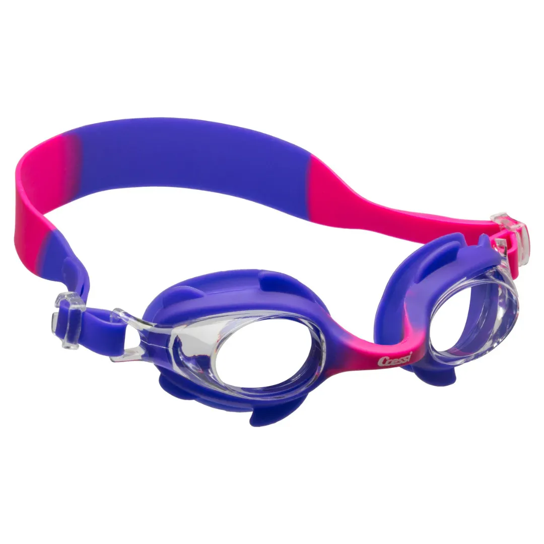 Детские плавательные очки Cressi-Sub Seahorse в фиолетово-розовом цвете для активного отдыха, плавания, плавательного снаряжения, путешествий и плавательного спорта в интернет-магазине товаров для активной жизни