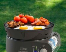 Миниатюрная портативная гриль-плита Cadac Safari Chef 30 Compact Deluxe для активного отдыха путешествий и кемпинга — одежда и обувь для активного туризма, походов и альпинизма