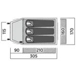 Темно-зеленая палатка Easy Camp Setesdal 3 для активного отдыха, туризма и путешествий, экипировка для походов и альпинизма в интернет-магазине товаров для активной жизни