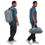 Реалистичное изображение сумки Thule Chasm Duffel 30L в сером цвете для активного отдыха, походов, путешествий и спортивной обуви и одежды для интернет-магазина товаров для активной жизни