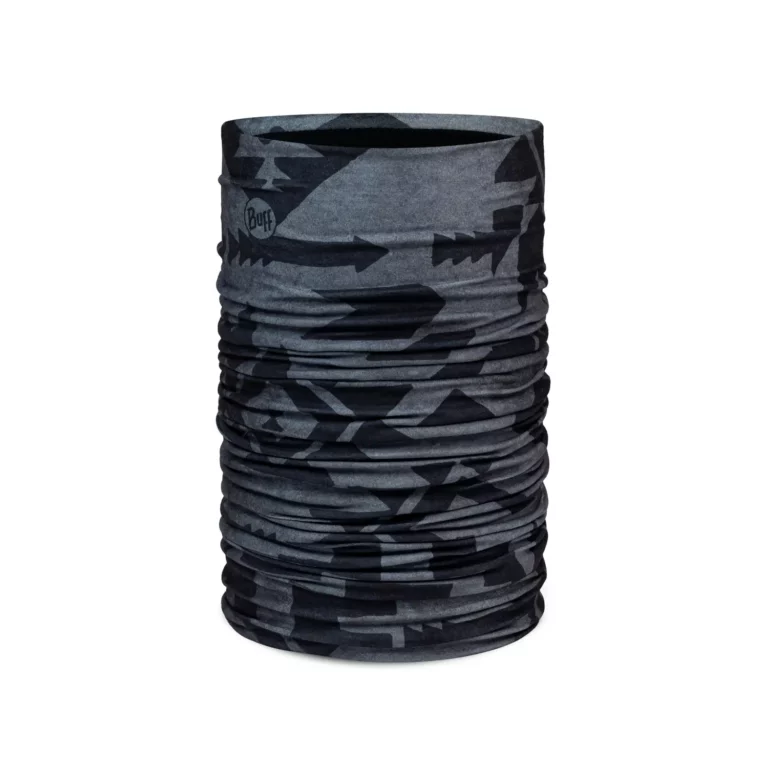 Тёплый двусторонний шарф Buff Reversible Skar серый для активного отдыха, походов и путешествий с одеждой и обувью для походов и альпинизма