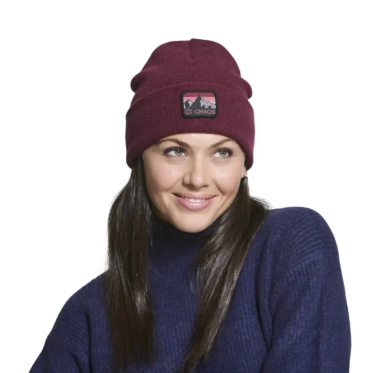 Шапка Chaos Indiana Beanie 051 винно-красная для активного отдыха, путешествий, кемпинга и походов, покупка в интернет магазине экипировки для активной жизни