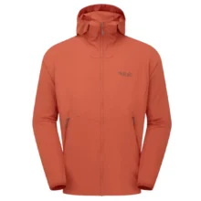 Теплая куртка Rab Borealis Hoody Mns в цвете Тускан ред для активного отдыха, походов, альпинизма и путешествий на сайте интернет-магазина с одеждой и обувью для любителей активного образа жизни