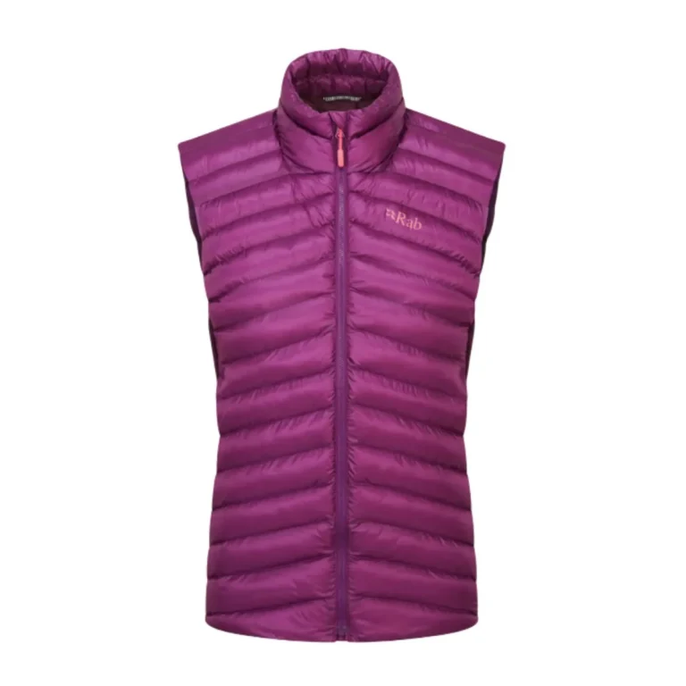Женская жилетка Rab Cirrus Flex Wmn в цвете plum подходящая для активного отдыха, походов, путешествий и занятий спортом, покупайте в интернет-магазине для туристов и спортсменов