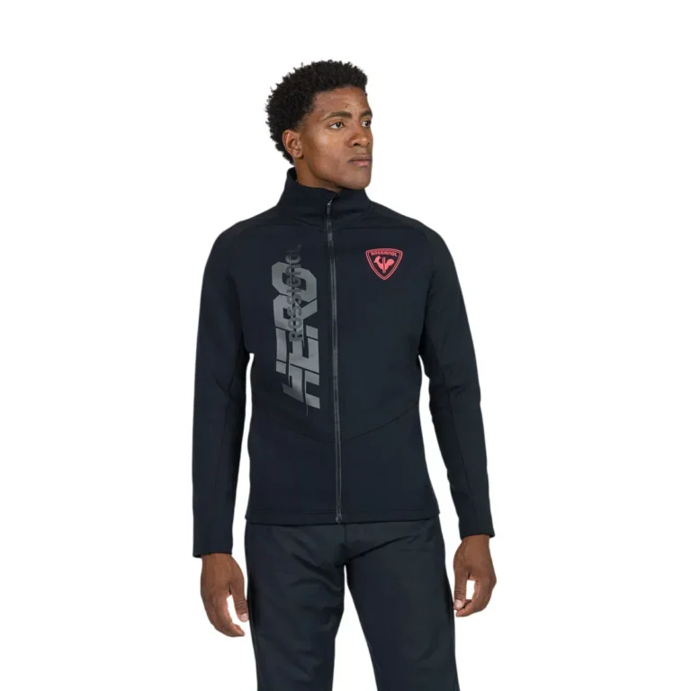 Флисовая куртка Rossignol New Hero Classique Clim Full-Zip Mns черная для активного отдыха, походов и путешествий в магазине спортивной одежды и обуви