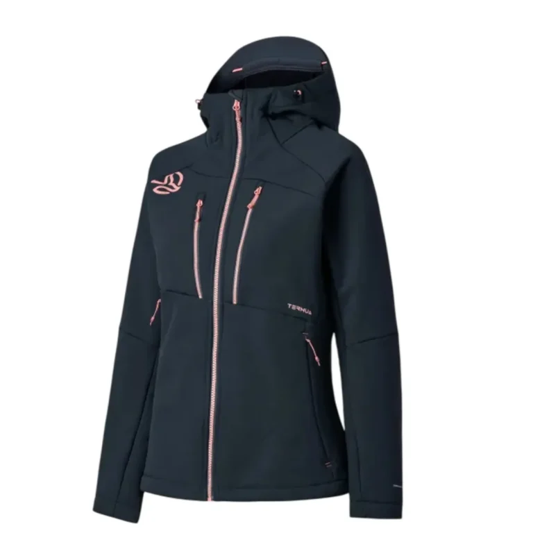 Теплая женская куртка для активного отдыха и походов Ternua Lokkta Hard Hood в серых тонах, идеально подходит для путешествий и альпинизма в интернет-магазине спортивной одежды и обуви