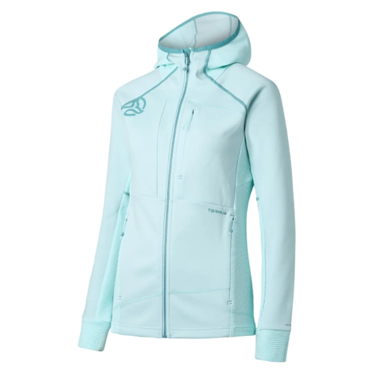 Ternua Sakketa 2.0 Hood Wmn light mint (1) Легкая мятная женская куртка Ternua Sakketa 2.0 Hood для активного отдыха, туризма и путешествий в интернет магазине одежды и обуви для походов и альпинизма