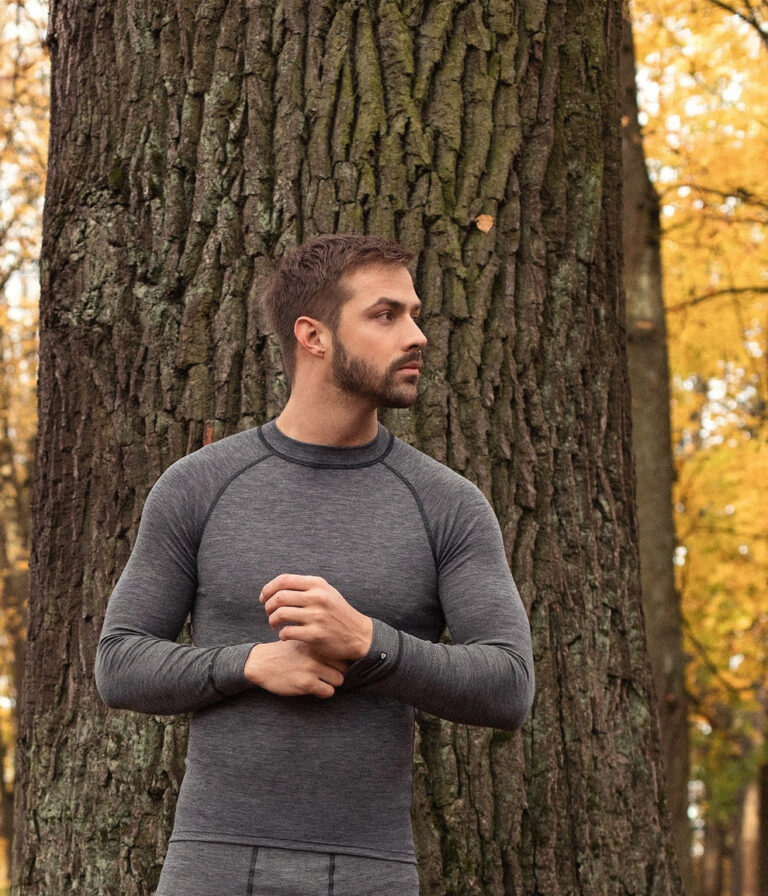 Термофутболка Thermowave Merino Warm Active Thermal LS Mns ink melange для активного отдыха, походов, путешествий, одежды и обуви для активных путешественников и альпинистов