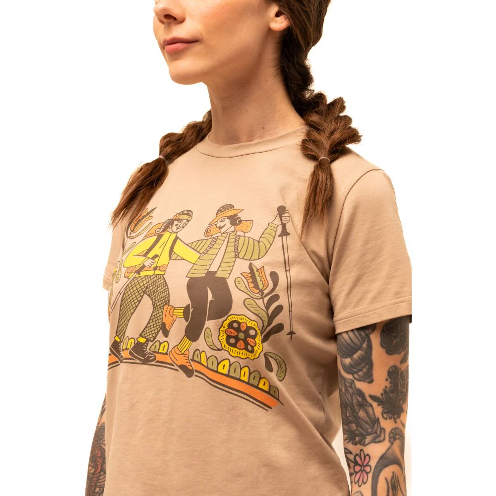 Женская футбольная майка Turbat Kosiv Wmn в светлом тёмно-бежевом цвете для активного отдыха, походов, путешествий и спортивной экипировки в интернет-магазине активной жизни