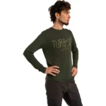 Футболка Turbat Magic Logo LS Mns kombu зеленая для активного отдыха и туризма, одежда и обувь для походов и альпинизма в онлайн магазине спортивных товаров