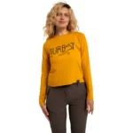 Женская футболка Turbat Magic Logo LS Wmn в золотисто-желтом цвете для активного отдыха, онлайн-магазин одежды и обуви для путешествий, хайкинга и восхождений