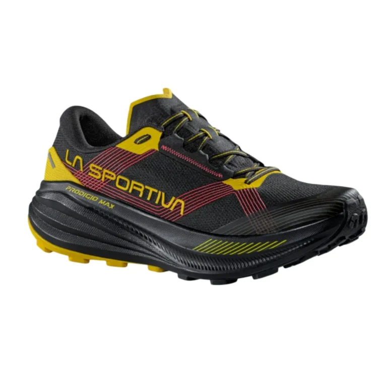 Кроссовки La Sportiva Prodigio Max черно-желтые для активного отдыха, альпинизма и путешествий, обувь для горных походов и туристических прогулок в интернет-магазине товаров для активной жизни