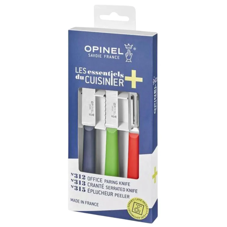 Набор кухонных ножей Opinel Trio Essentiels Plus для активного отдыха и путешествий, походов и альпинизма, подходит для туристов и любителей outdoor активностей в интернет-магазине
