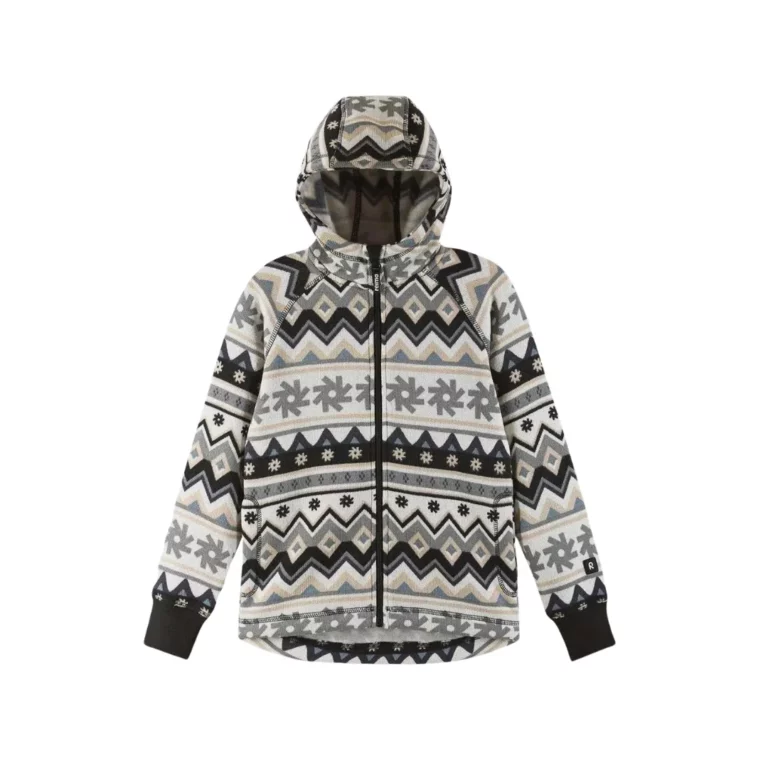 Кофта Reima Northern JR черная для активного отдыха и пеших походов, одежда и обувь для туризма, хайкинга и альпинизма для детей