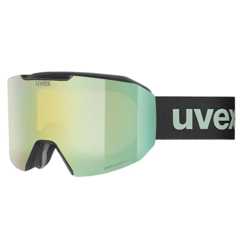 Горнолыжная маска UVEX Evidnt Attract S черная с яркими вставками для активного отдыха, туристической и спортивной экипировки, одежды и обуви для походов, альпинизма и путешествий