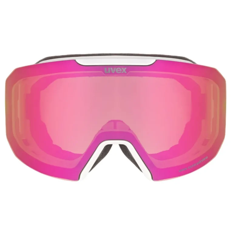 Горнолыжная маска UVEX Evidnt Attract белая с розо-зеленым для активного отдыха, походов, снаряжения для онлайн магазина спортивной одежды и обуви