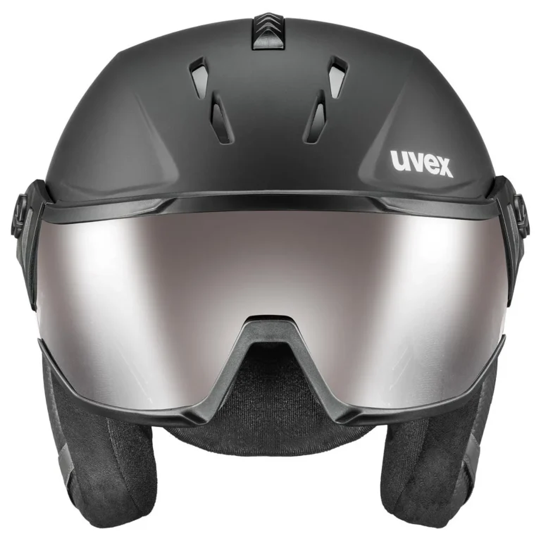 Горнолыжный шлем Uvex Instinct Visor Pro V черный мат для активного отдыха лыж, сноуборд и горных путешествий, обувь и экипировка для альпинизма и туризма