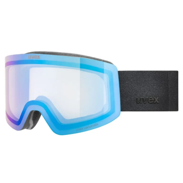Горнолыжная маска Uvex Provoqe V черный матовый с синим и прозрачным обзором для активного отдыха, лыж, сноуборда, походов и путешествий в интернет магазине товаров для активной жизни