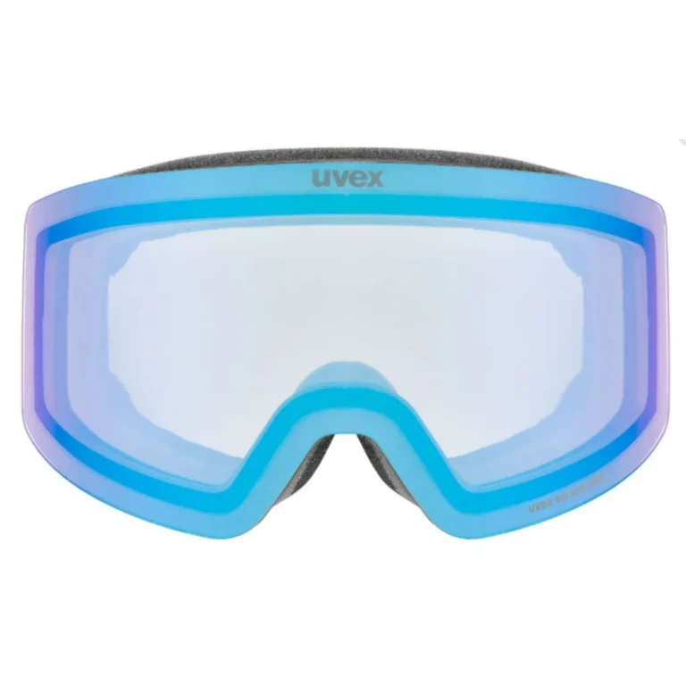 Горнолыжная маска Uvex Provoqe V черная матовая с голубым прозрачным стеклом для активного отдыха, катания на лыжах, сноуборда, походов и путешествий в интернет-магазине спортивной одежды и обуви