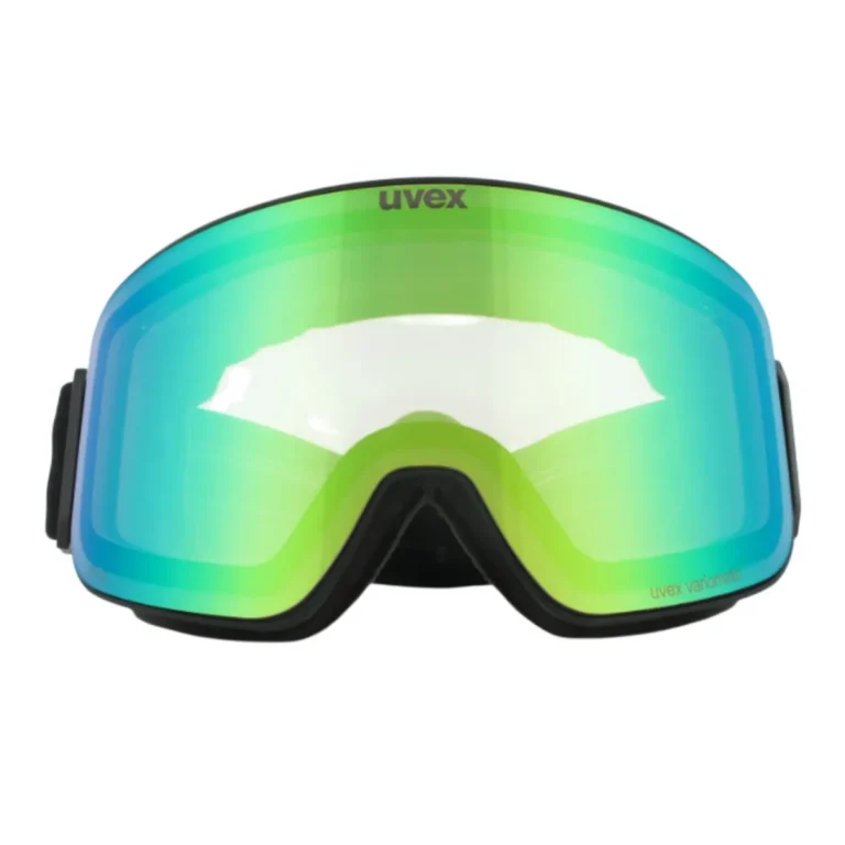 Горнолыжная маска Uvex Pyrit V черный мат с зеленым прозрачным для активного отдыха, снаряжения для лыж и горного туризма, спортивная одежда и обувь для путешествий