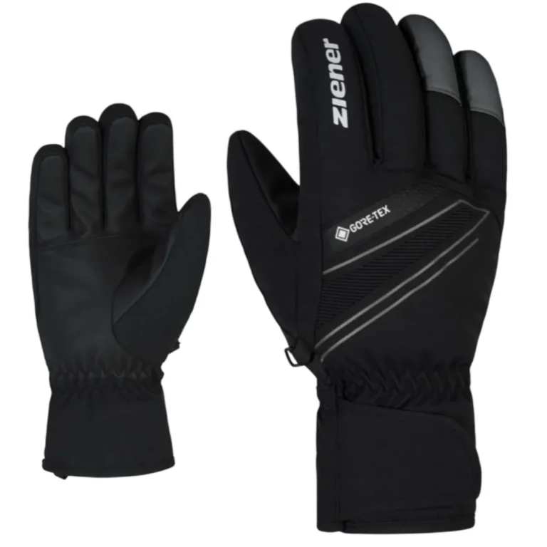 Перчатки Ziener Gunar GTX черные для активного отдыха, походов, туризма и путешествий, одежда и обувь для активной жизни