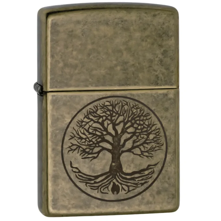 Зажигалка Zippo 201FB Tree Of Life для активного отдыха, путешествий, кемпинга, походов и спортивной одежды и обуви для хайкинга и альпинизма